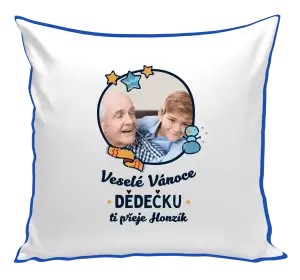 Vánoční polštář Veselé Vánoce dědečku s věnováním