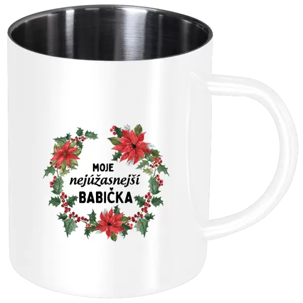 Nerezový hrnek Nejúžasnější babička