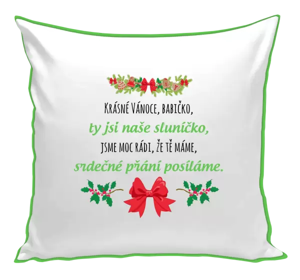 Polštář Srdečné přání babičce