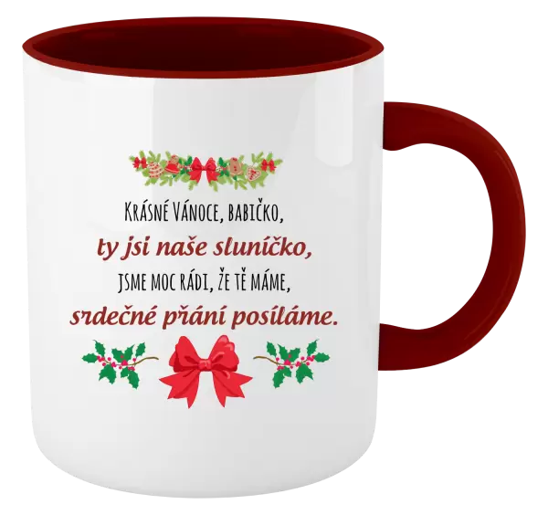 Hrnek Srdečné přání babičce