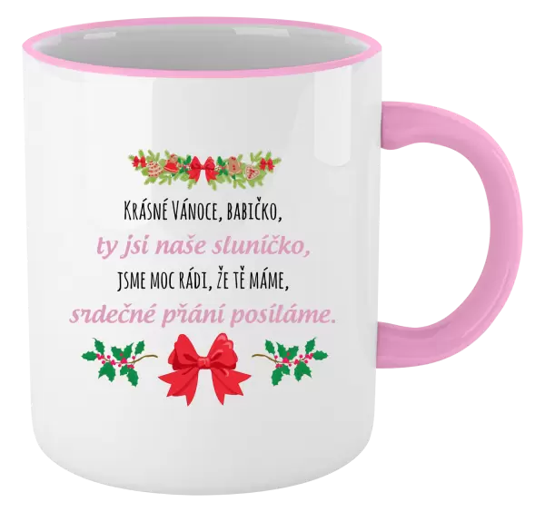 Vánoční hrnek Srdečné přání babičce