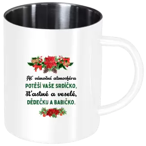 Nerezový hrnek Šťastné a veselé