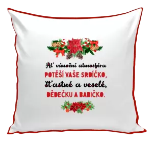 Vánoční polštář Šťastné a veselé