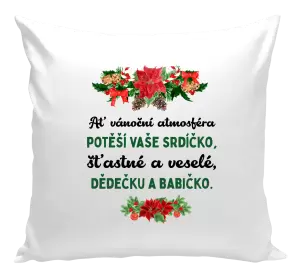 Vánoční polštář Šťastné a veselé