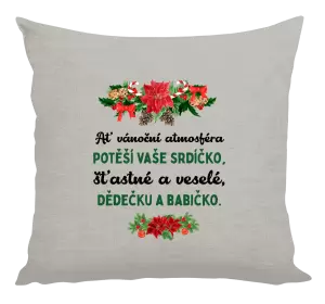 Vánoční polštář Šťastné a veselé