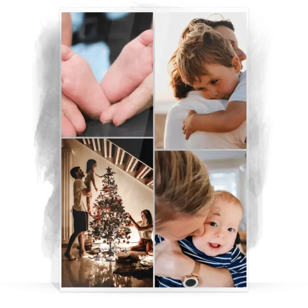 Plexi svatební fotoobraz Koláž 4 fotky 03