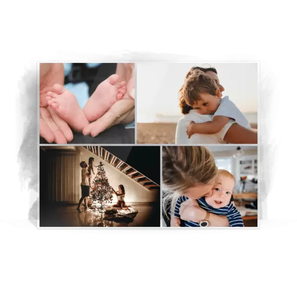 Plexi svatební fotoobraz Koláž 4 fotky 03