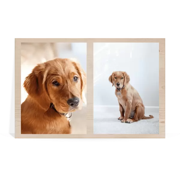 Dřevěný fotoobraz Koláž 2 fotky