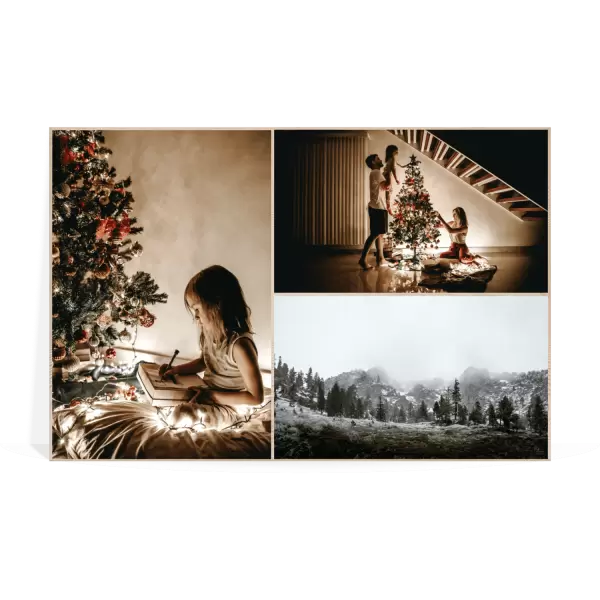 Dřevěný fotoobraz Koláž 3 fotky