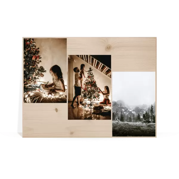 Dřevěný fotoobraz Koláž 3 fotky
