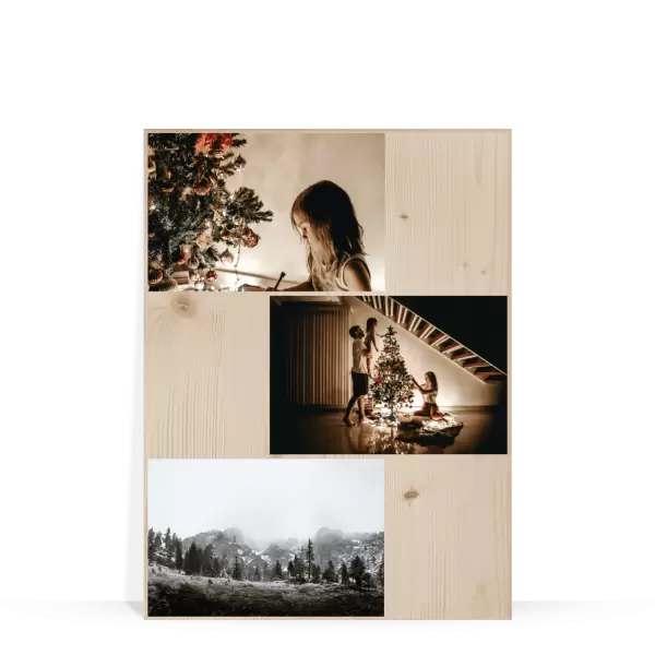 Dřevěný fotoobraz Koláž 3 fotky