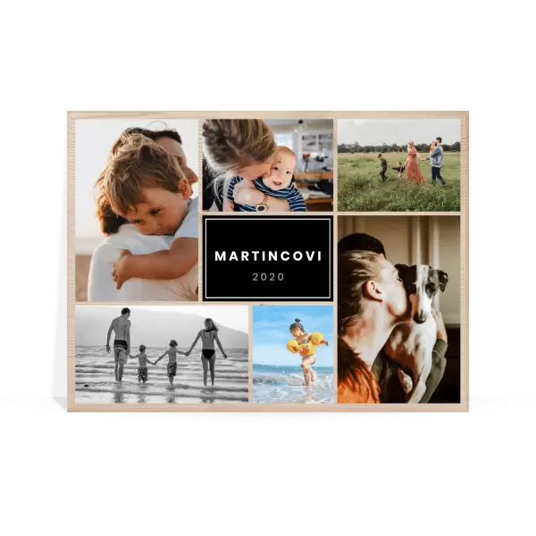 Dřevěný fotoobraz Koláž 6 fotek