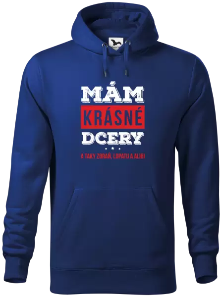 Pánská mikina Mám krásné dcery, a taky zbraň, lopatu a alibi