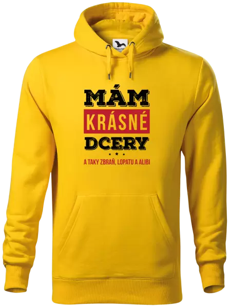Pánská mikina Mám krásné dcery, a taky zbraň, lopatu a alibi