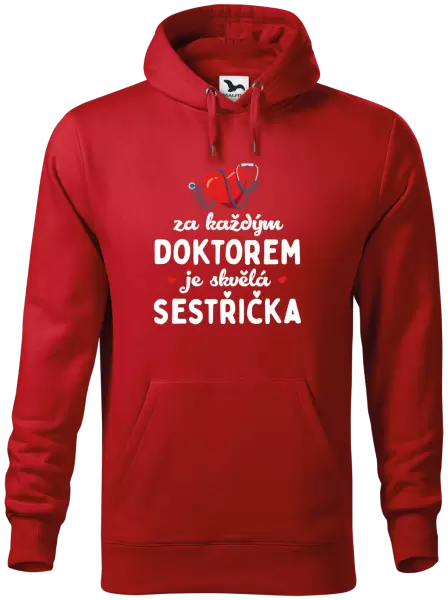 Pánská mikina Za každým doktorem je skvělá sestřička