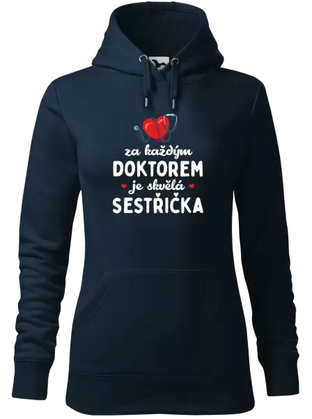 Dámská mikina Za každým doktorem je skvělá sestřička