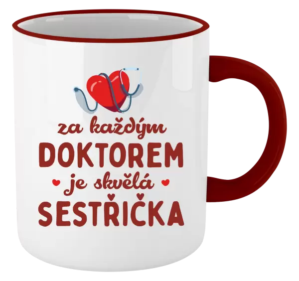 Hrnek Za každým doktorem je skvělá sestřička