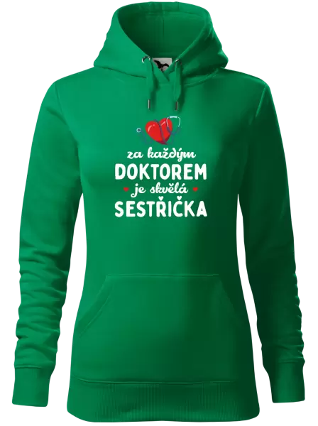 Dámská mikina Za každým doktorem je skvělá sestřička