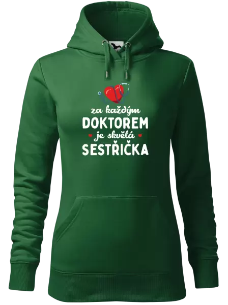 Dámská mikina Za každým doktorem je skvělá sestřička