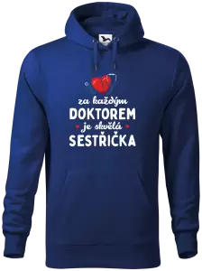 Pánská mikina Za každým doktorem je skvělá sestřička