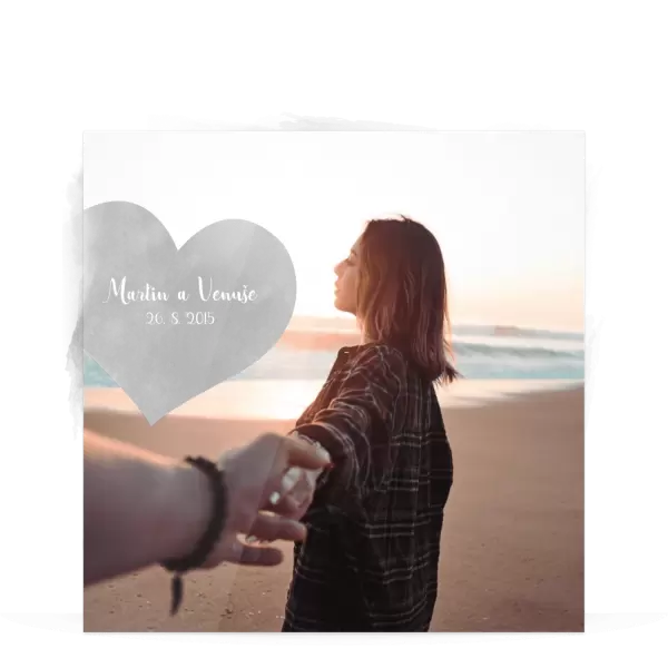 Plexi svatební fotoobraz 1 fotka srdce