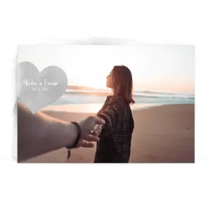 Plexi svatební fotoobraz 1 fotka srdce