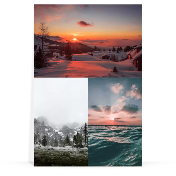 Dřevěný fotoobraz 3 fotky
