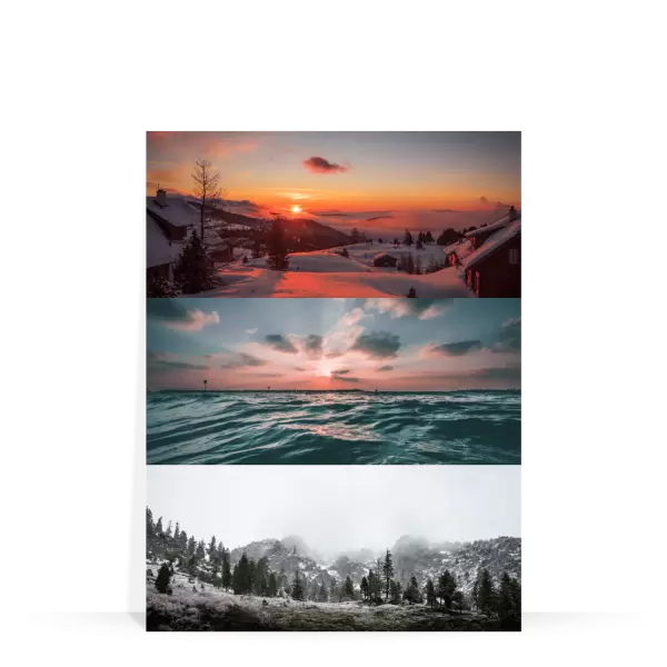 Dřevěný fotoobraz 3 fotky