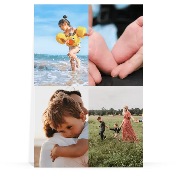 Dřevěný fotoobraz 4 fotky