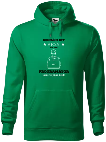 Pánská mikina Nesnáším být sexy, ale jsem programátor