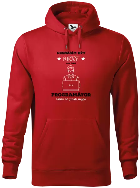 Pánská mikina Nesnáším být sexy, ale jsem programátor