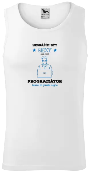 Pánské tílko Nesnáším být sexy, ale jsem programátor