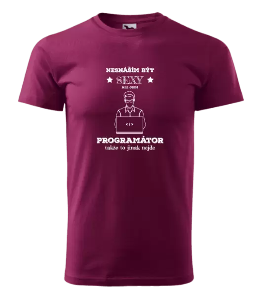Pánské tričko Nesnáším být sexy, ale jsem programátor