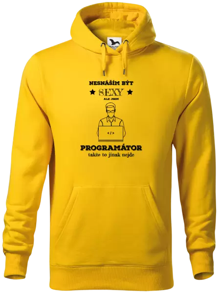 Pánská mikina Nesnáším být sexy, ale jsem programátor