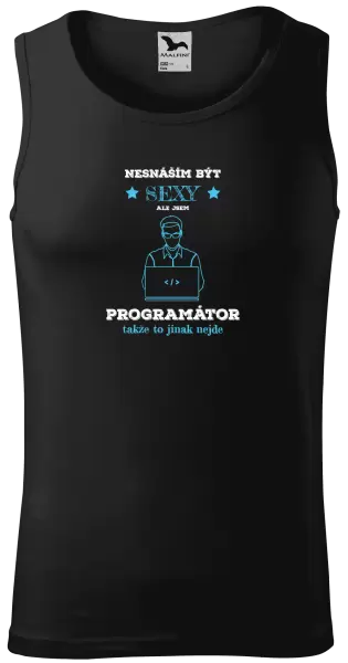 Pánské tílko Nesnáším být sexy, ale jsem programátor