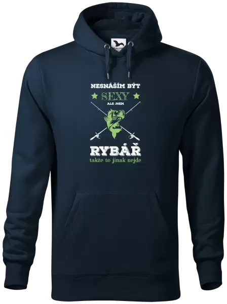Pánská mikina Nesnáším být sexy, ale jsem rybář