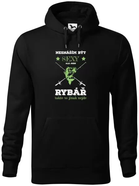 Pánská mikina Nesnáším být sexy, ale jsem rybář
