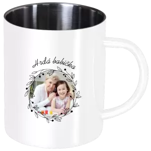 Nerezový hrnek Hrdá babička