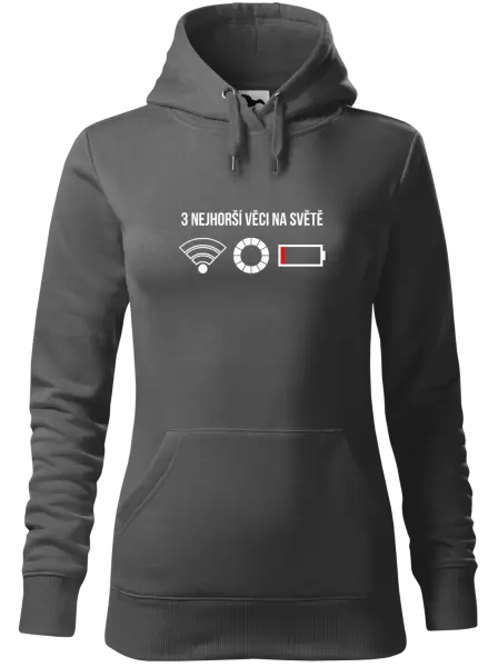 Dámská mikina Tři nejhorší věci na světě