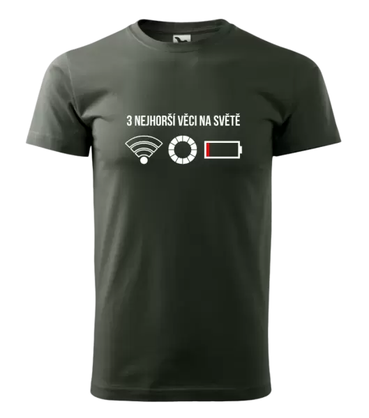 Pánské tričko Tři nejhorší věci na světě