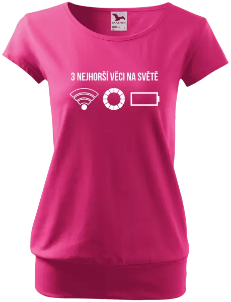 Dámské tričko Tři nejhorší věci na světě