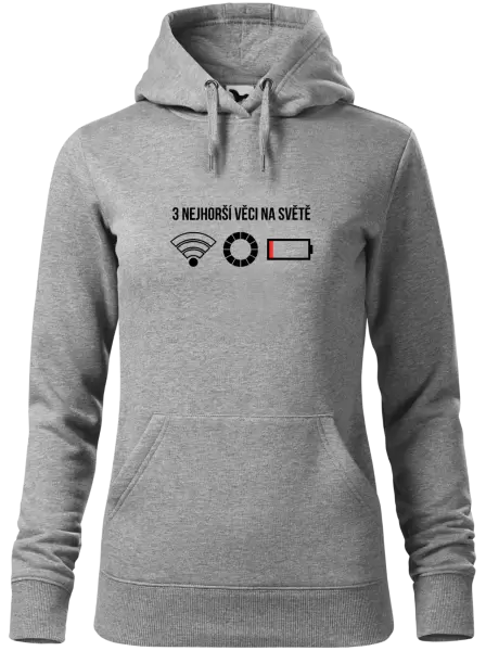 Dámská mikina Tři nejhorší věci na světě