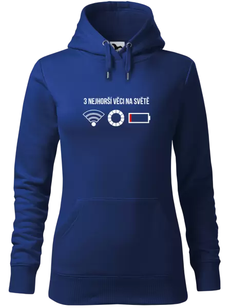 Dámská mikina Tři nejhorší věci na světě