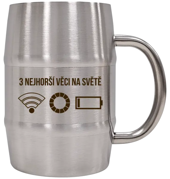 Nerezový chladicí půllitr Tři nejhorší věci na světě