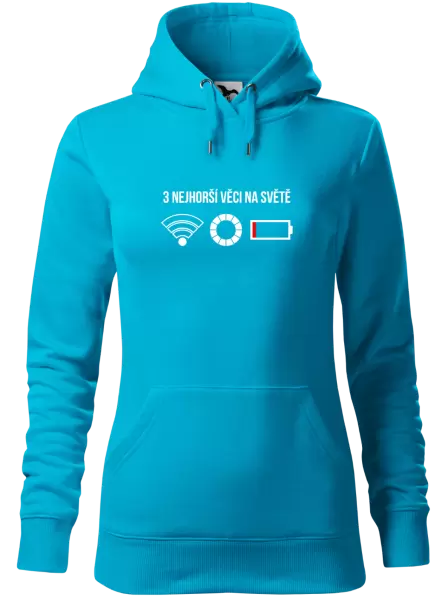 Dámská mikina Tři nejhorší věci na světě