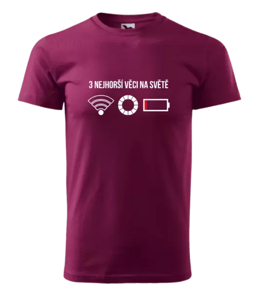 Pánské tričko Tři nejhorší věci na světě