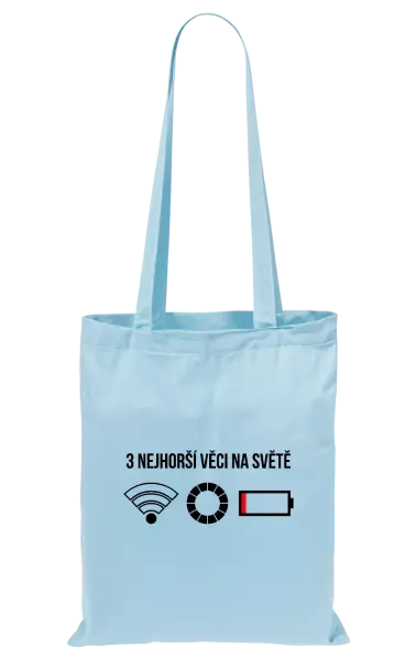 Látková taška Tři nejhorší věci na světě