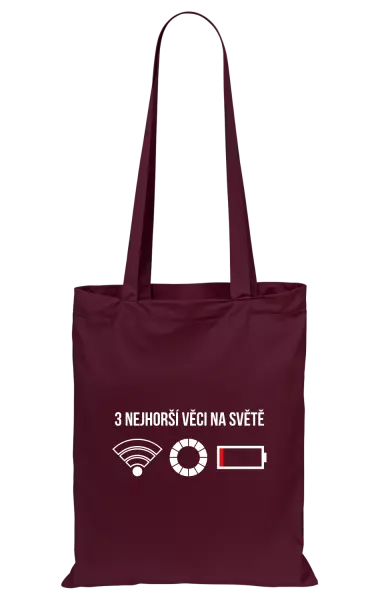Látková taška Tři nejhorší věci na světě