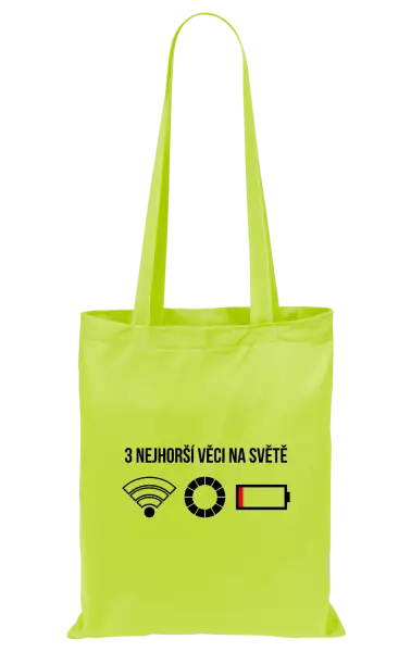 Látková taška Tři nejhorší věci na světě