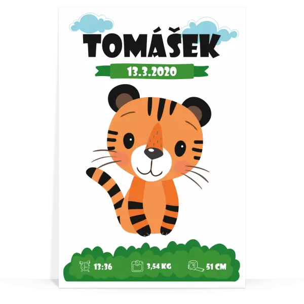 Hliníková dibond deska Tygřík